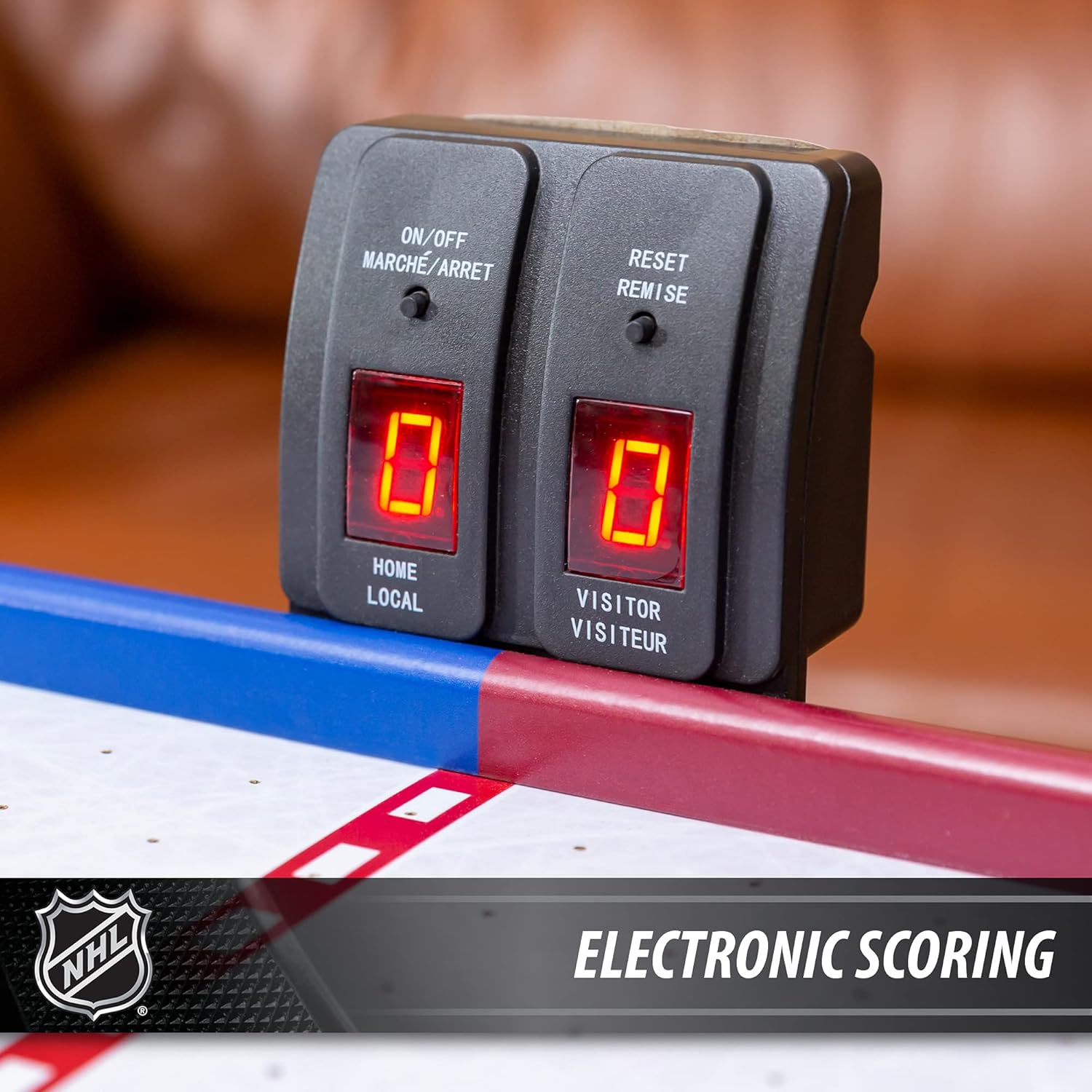 EastPoint Rush Indoor Air Hockey Table - 48 in, Multicolor - Powered Surface for Tabletop Air Hockey - LED Scoring & Stadium Sounds for Home Arcade Games - Family Competition with Game Room Games