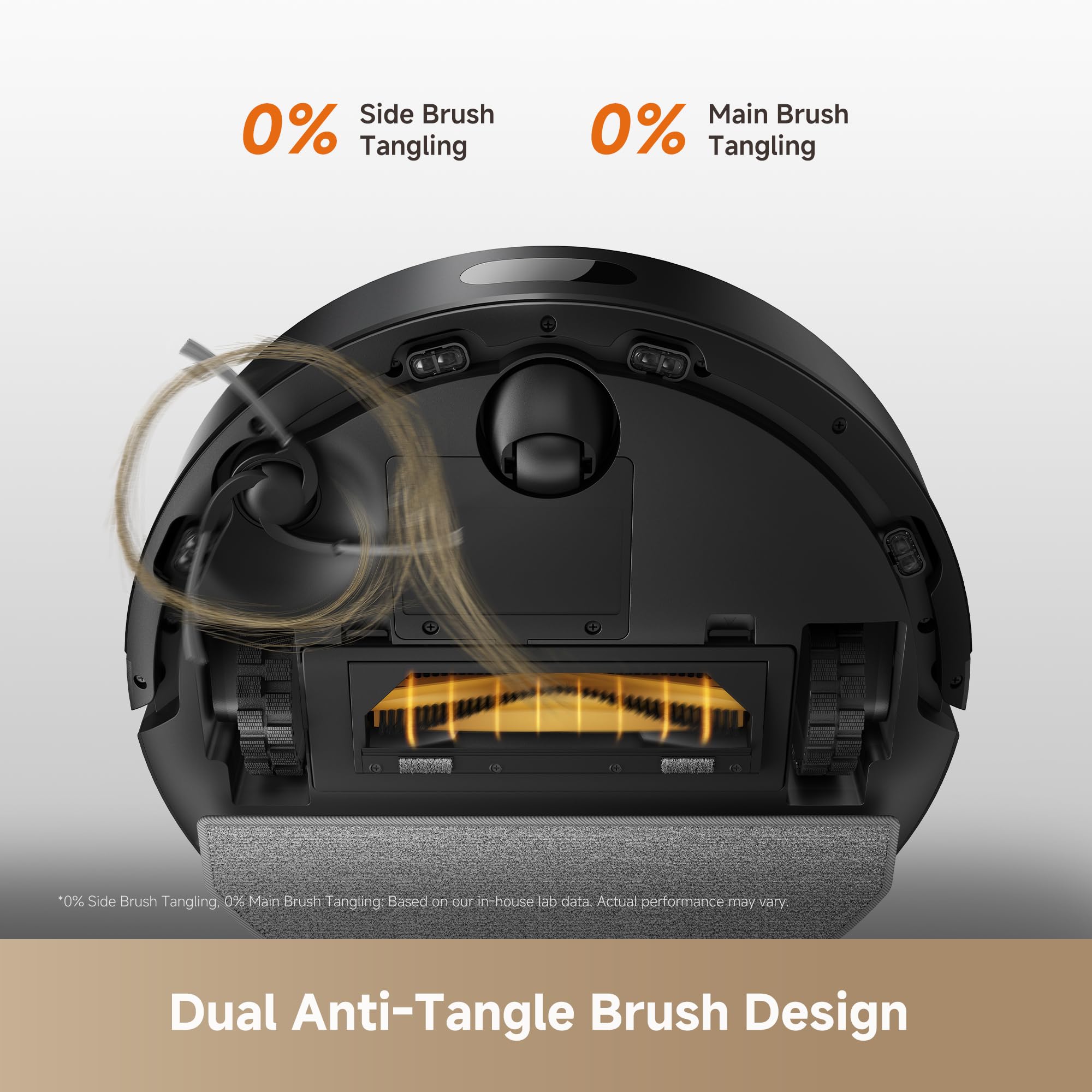 DREAME D20 Air Plus Robot Vac and Mop Combo with 20,000Pa Suction, Anti-Tangling Tech, Auto-Emptying Dock, Deep Carpet Cleaning and Smart Navigation White