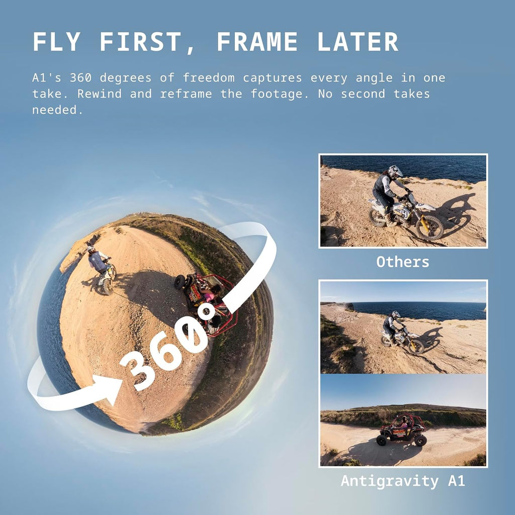 Antigravity A1-360 Drone with Camera 8K, Immersive goggles, Point-to-Fly Motion Control for Adults & Beginners, Obstacle Avoidance, 249g & Foldable, Deep Track, Auto Return, Auto Edit | Camera 8K, Immersive goggles, Point-to-Fly Motion Control, Beginners,
