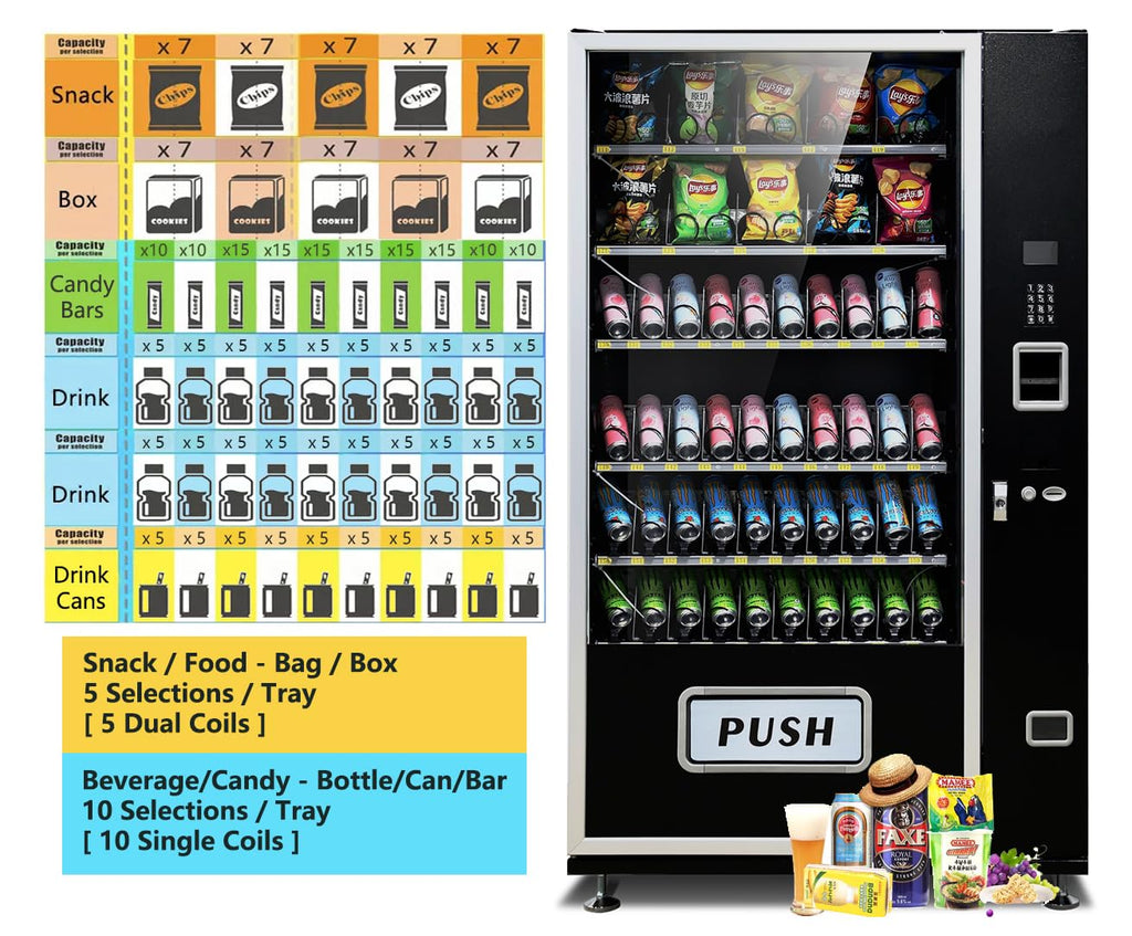 EPEX Extra Large Beverage Snack Combo Vending Machine with Stratified Temp Control - G660