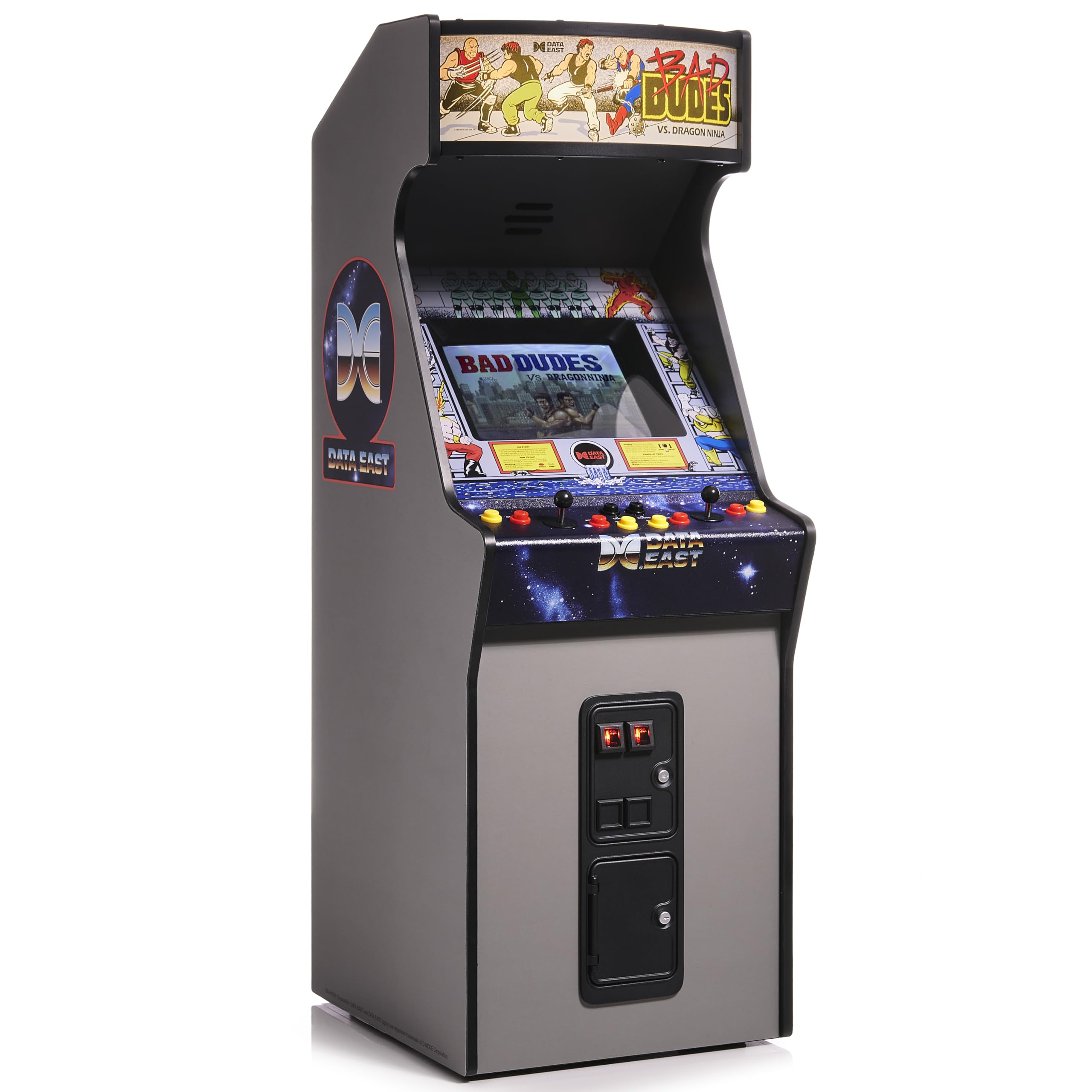 Numskull Quarter Arcades Teenage Mutant Ninja Turtles Collector's Edition Mini Arcade - 1/4 Scale Authentic Wooden Replica, Original ROM, Rechargeable Battery & 3W Speakers for Retro Enthusiasts