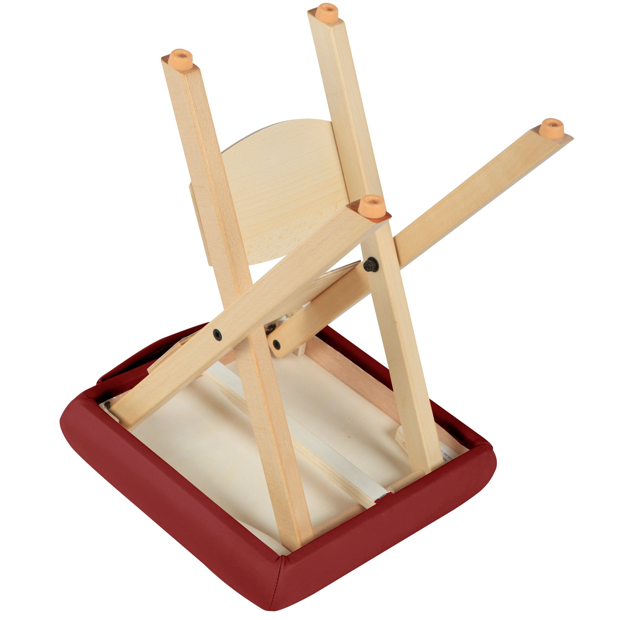 Master Massage Tables Lightweight Wooden Handy Folding Massage Stool, Black