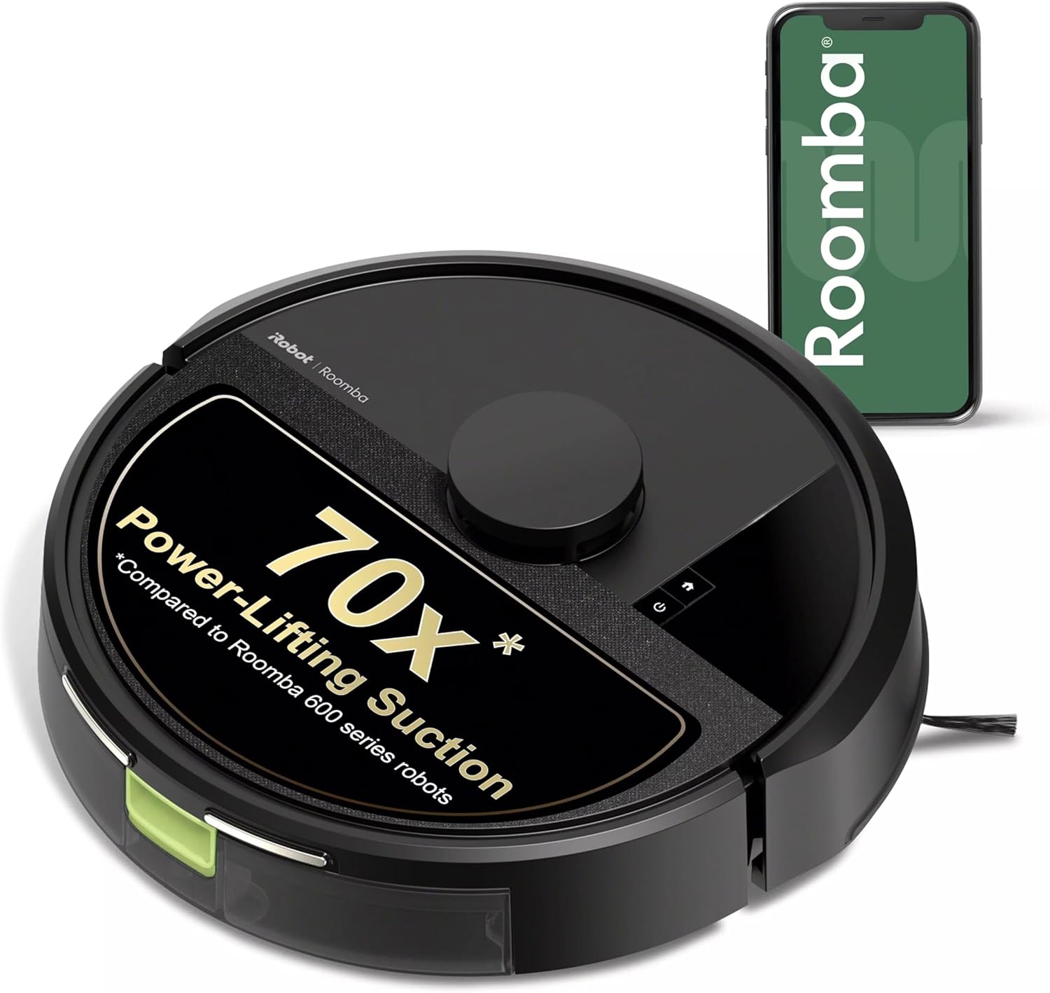 iRobot Roomba 105X Robot Vacuum, Smart LiDAR Mapping, 70X Power‑Lifting Suction, Custom Room Cleaning, App & Voice Control, Auto Recharge, Great for Homes with Pets & Kids