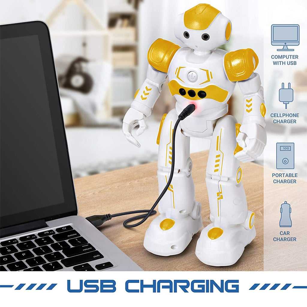 KingsDragon RC Robot Toys for Kids, Gesture & Sensing Programmable Remote Control Smart Robot for Age 3 4 5 6 7 8 Year Old Boys Girls Birthday Gift Present