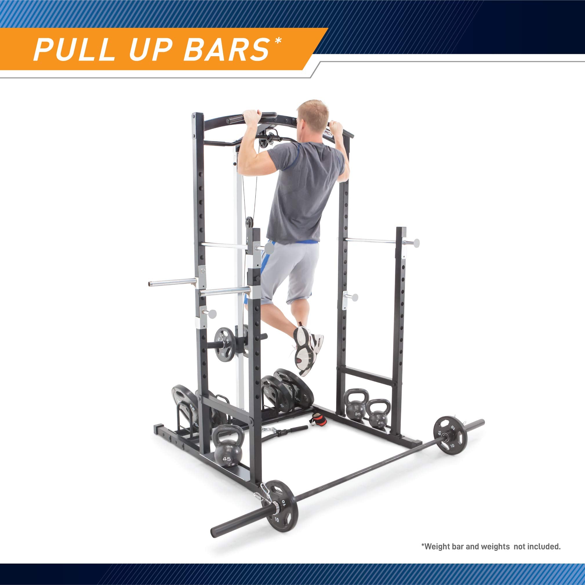 Marcy Strength Training Home Gym Cage with Pulley System for Weightlifting, Bodybuilding, Full Body Workout Equipment for Home Exercise