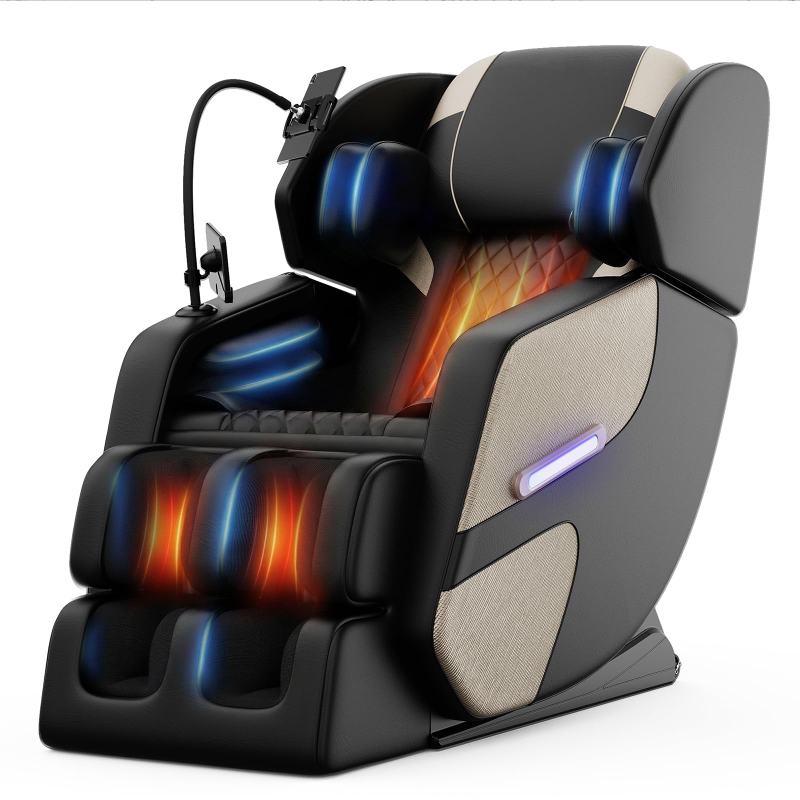 Massage Chair Full Body, Zero Gravity Recliner Massage Chair with Back Heat, 8 Fixed Rollers, Foot Massage, Airbags, Touch Screen for Home and Office