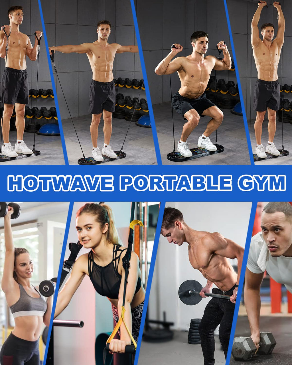 HOTWAVE Push Up Board Fitness, Portable Foldable 20 in 1 Push Up Bar at Home Gym, Pushup Handles for Floor. Professional Strength Training Equipment For Man and Women
