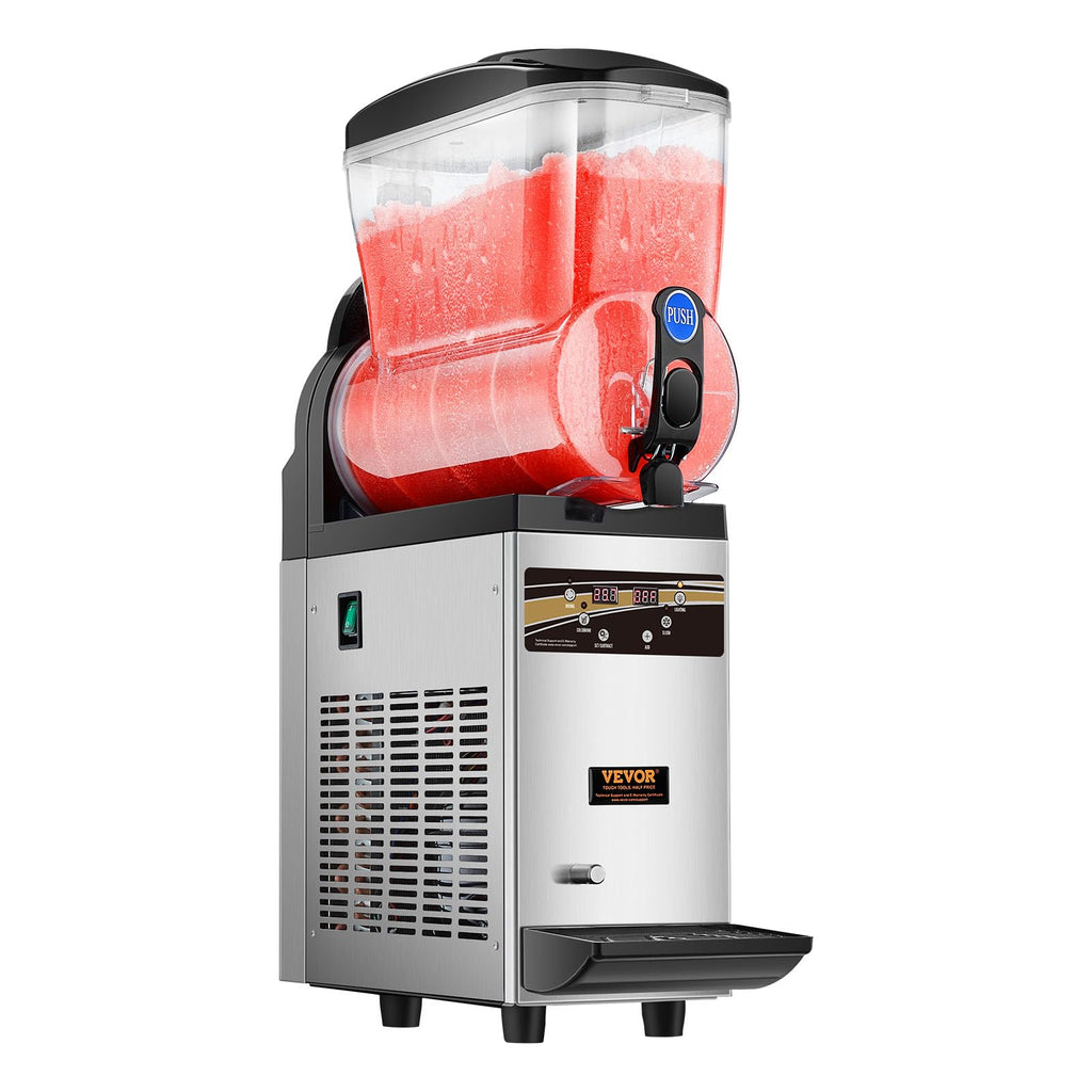 VEVOR Slushie Machine, 15L Single Tank Commercial Margarita Machine, 60 Cups Stainless Steel Margarita Smoothie Frozen Drink Machine, Slushy Machine for Home Party Restaurants Cafe Bars
