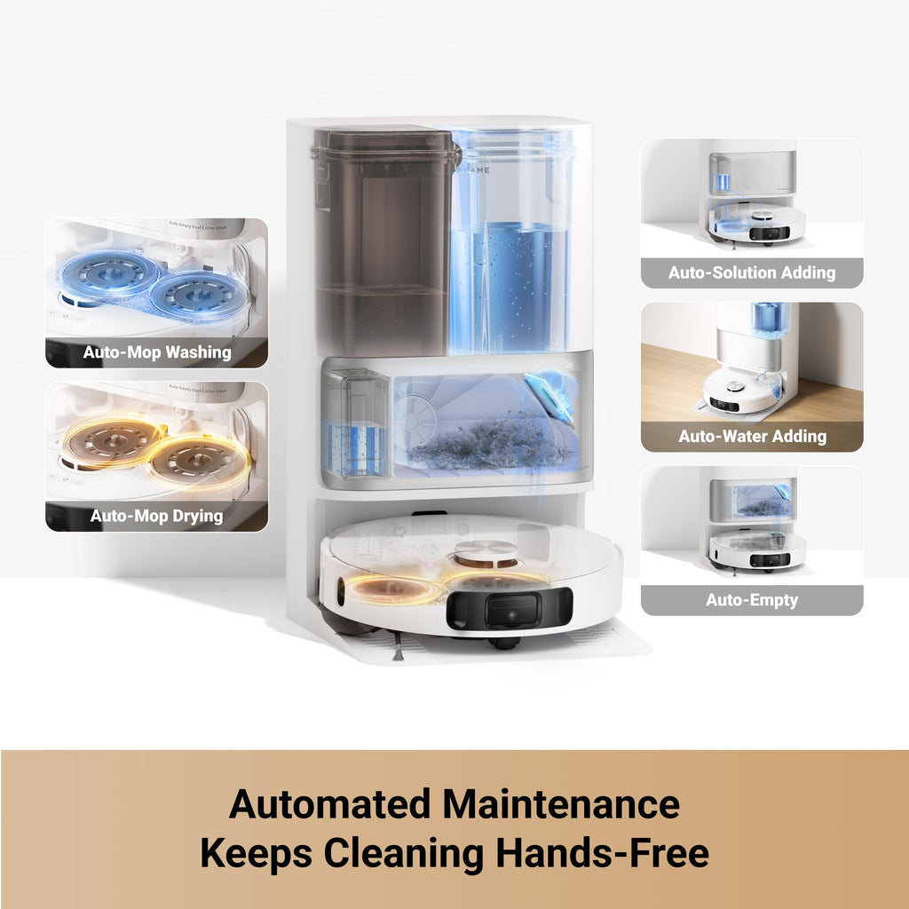 dreame L10s Ultra Robot Vacuum and Mop Combo, Auto Mop Cleaning and Drying, Self-Refilling and Self-Emptying Base for 60 Days of Cleaning, 5300Pa Suction and AI Navigation, Compatible with Alexa