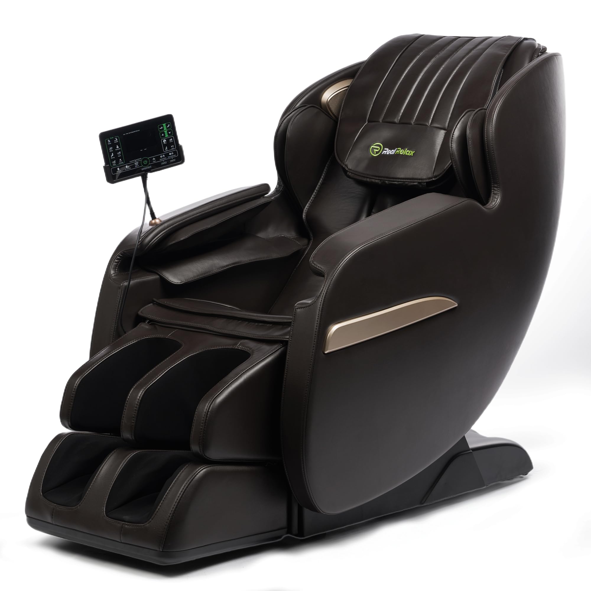Real Relax 2026 Upgraded 2D SL-Track Massage Chair,Recliner Full Body Zero Gravity with 8 Auto Modes and Upgraded LCD Screen,Added Voice Broadcast,Headrest Cushion,Child Lock and Pause Button,Black