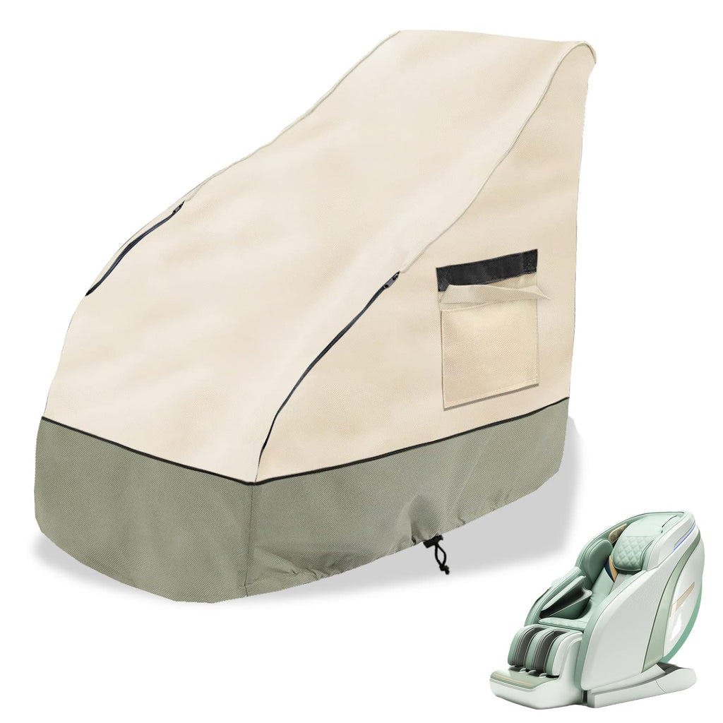 Massage Chair Cover 600D Oxford Cloth Full Body Shiatsu Massage Chair Protective Cover with Drawstring Waterproof Dustproof