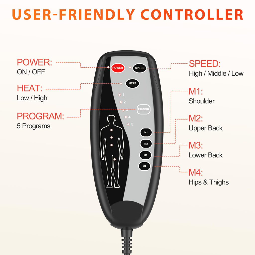 Back Massager for Chair,Massage Chair Pad Helps Relax Muscle and Relieve Pain, Using in The Office/At Home Seat Massager for Father's Day