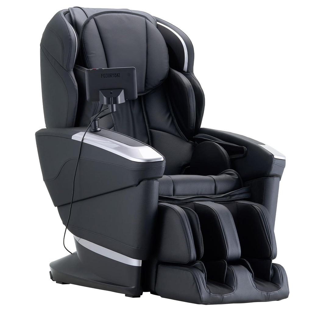 FUJIIRYOKI Cyber Relax Ai 5D Massage Chair - Advanced Massage Technology, Relaxing, Therapeutic, Home & Office, Stainless Steel Base, Polyurethane Foam, Accommodates 6'4" (Onyx)