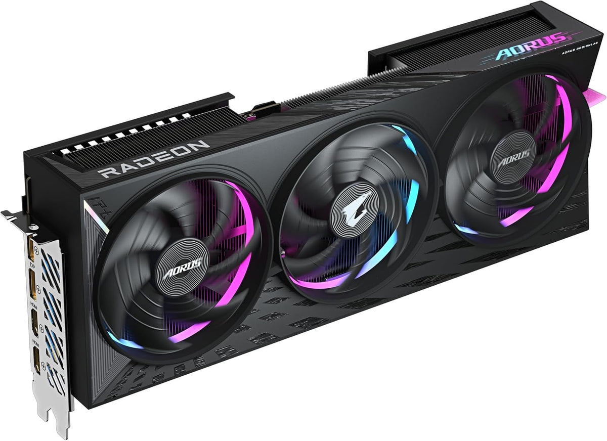 Gigabyte AORUS Radeon RX 9070 XT Elite 16G Graphics Card - 16GB GDDR6, 256bit, PCI-E 5.0, 3100 MHz Core Clock, 2 x DisplayPort, 2 x HDMI, GV-R9070XTAORUS E-16GD