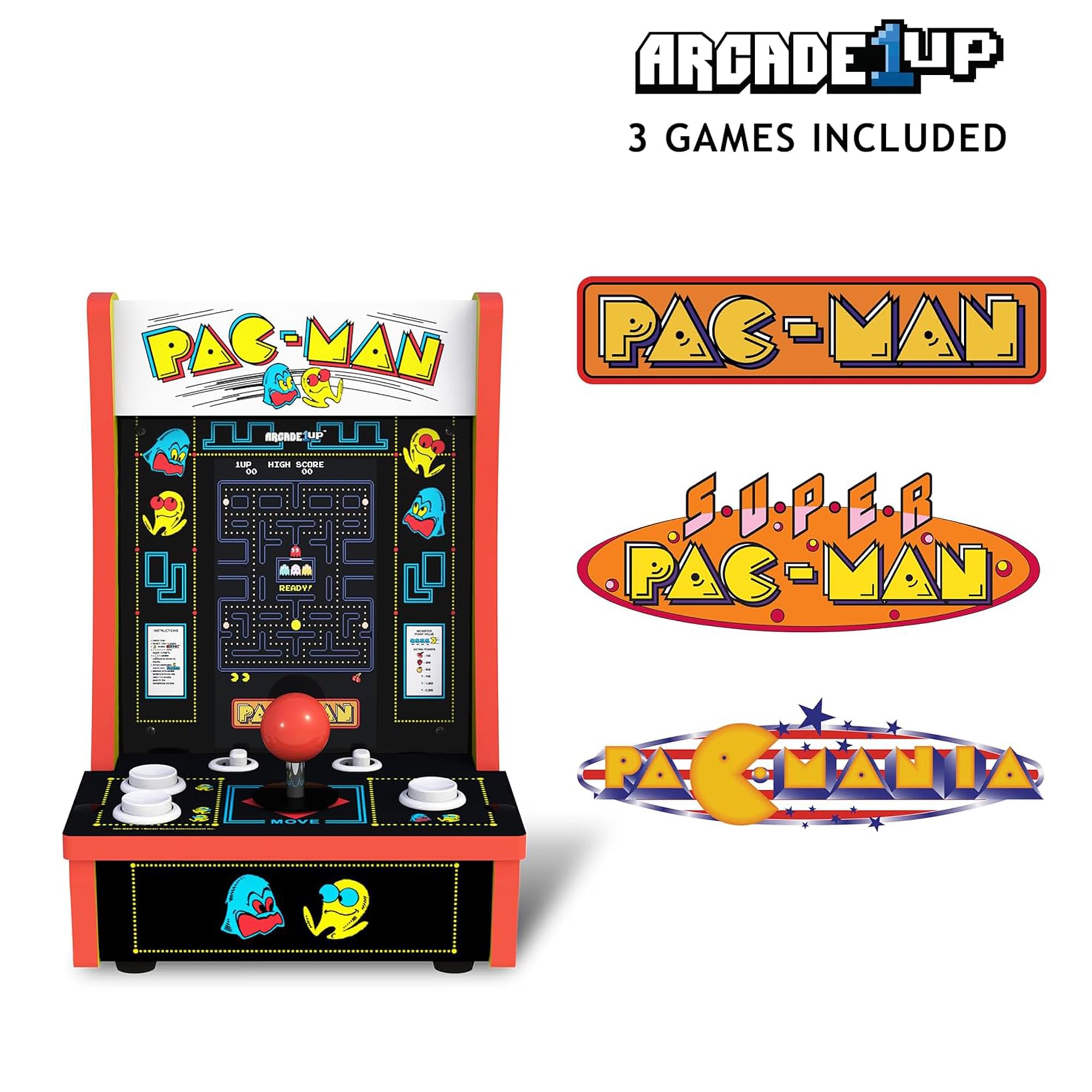 Arcade1Up NBA JAM Countercade Arcade Machine with NBA JAM TE and NBA Hang Time, 7" LCD Screen, Light-Up Marquee and Real-Feel Arcade Controls