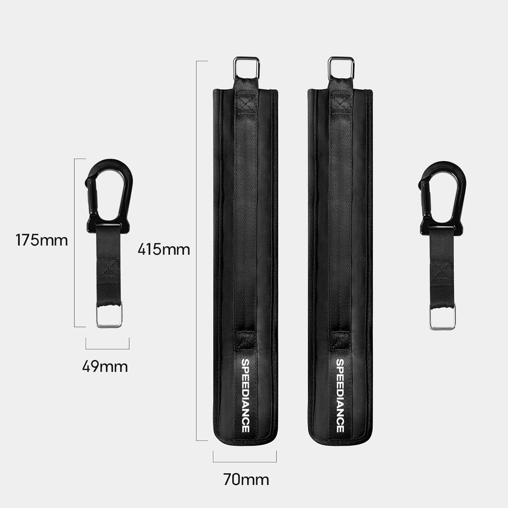 Speediance Extender Straps Attachments, Black, Machine Accessories for Speediance Gym Monster Home Gym, Extender Straps Extension Straps for Cable Attachments Pulley Machines, Pull-ups, Triceps, Rows