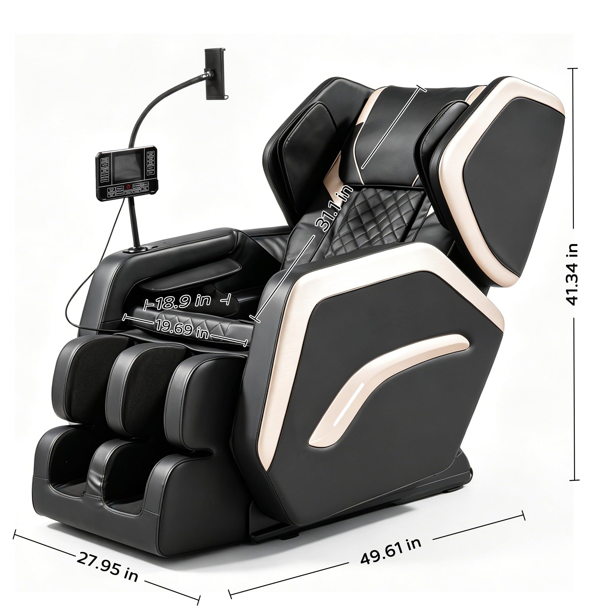 2026 Massage Chair Full Body, Zero Gravity Massage Recliner Chair with Auto Modes, 8 Fix Point Rollers, Airbag, Foot Massage, Touch Screen Controller, Deep Yoga Stretch, Heating Function