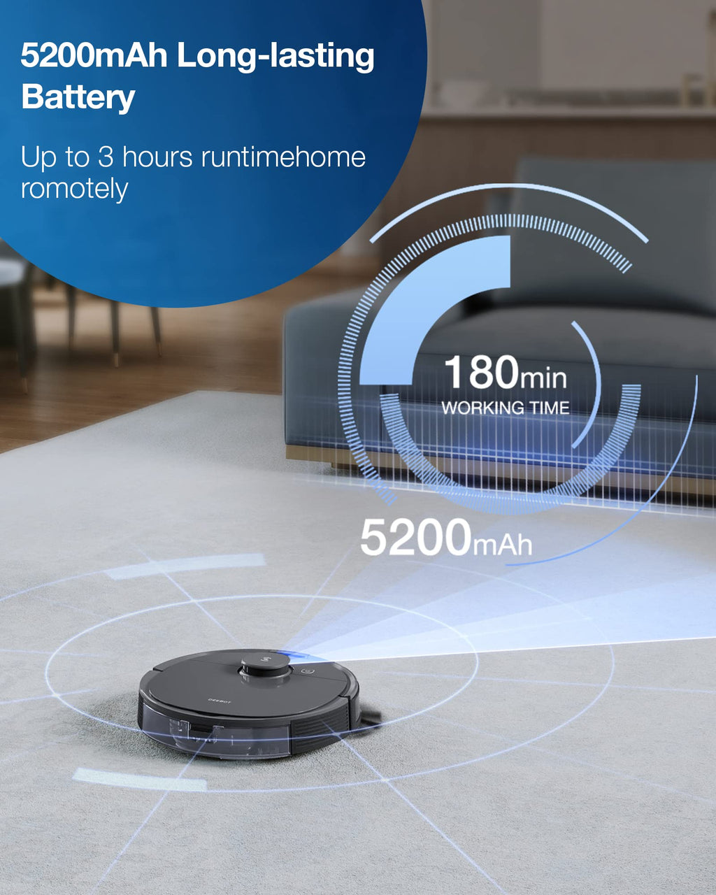 ECOVACS DEEBOT T80 Omni Robot Vacuum and Mop, Instant Self-Cleaning OZMO Roller Mop, TruEdge Deep Cleaning, AI Navigation, 18,000Pa Suction and ZeroTangle 3.0 for Pets and Carpets