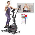 Sunny Health & Fitness Smart Upright Elliptical w/Pulse Sensor Built-in, Indoor Full-Body Cross-Training & Cardio Exercise Machine for Home, Free SunnyFit App Connection