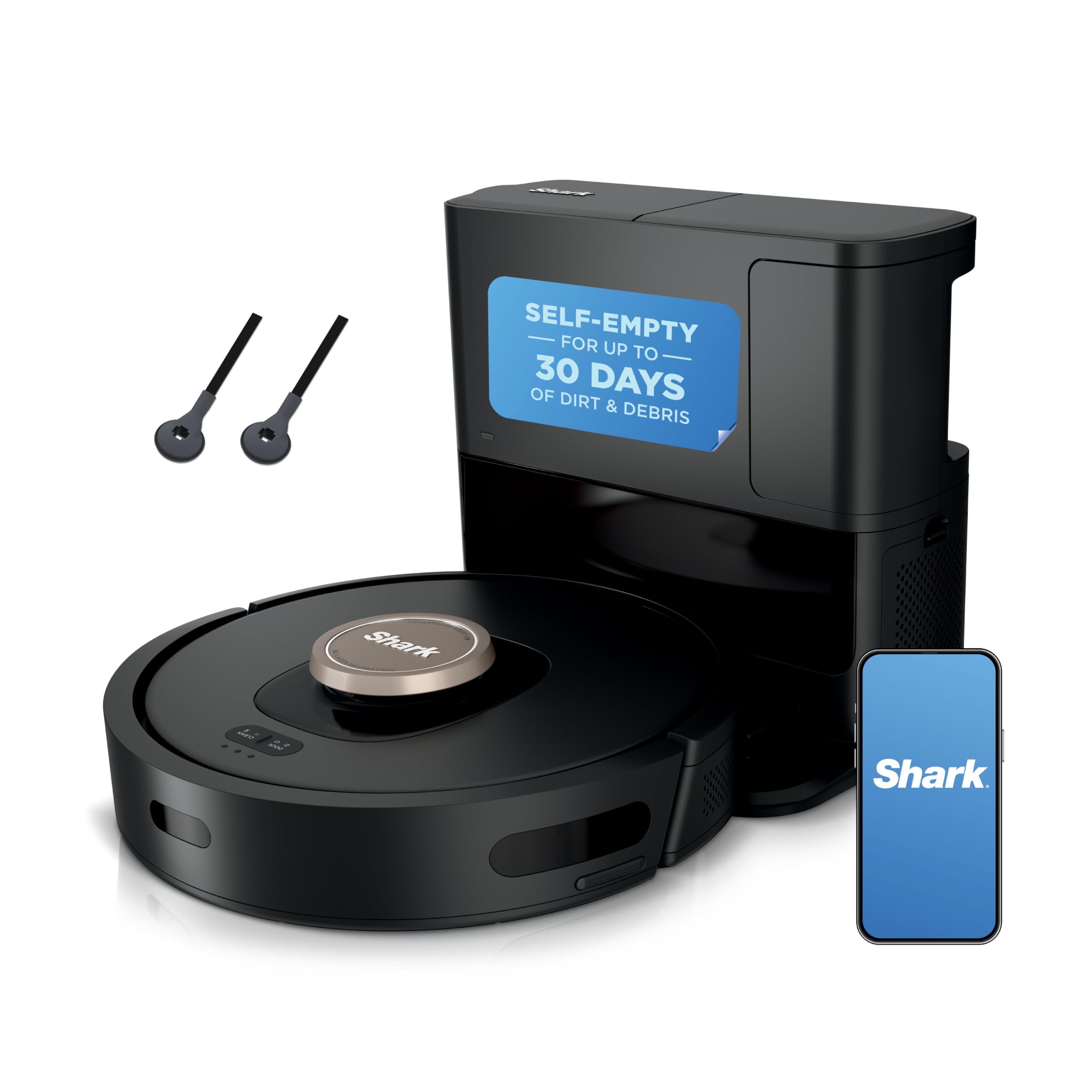 Shark Matrix Clean | Robot Vacuum Cleaner with Powerful Suction for Pet Hair, Rugs, Carpets & Hard Floors | Self-Empty Base | 60-Day Capacity | Voice Control | LiDAR Navigation | Cool Grey | AV2511AE