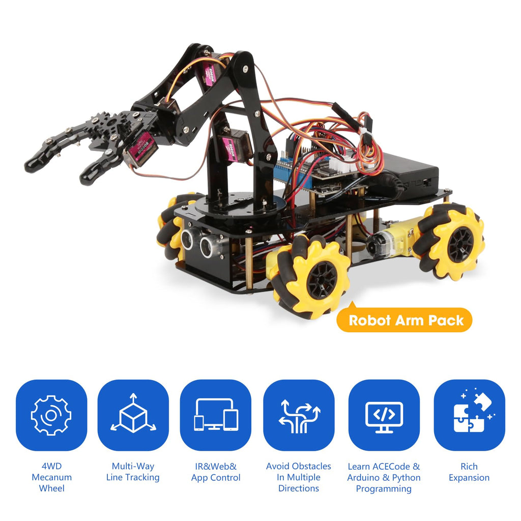 4-in-1 ESP32 Smart Camera Solar Robot Car, 4WD Remote Control Car Robotics Kit for 8-12 12-16+ Kids Teens, Electronics Programming STEM Toy Science Coding Kit Compatible with Arduino/Scratch/Phython