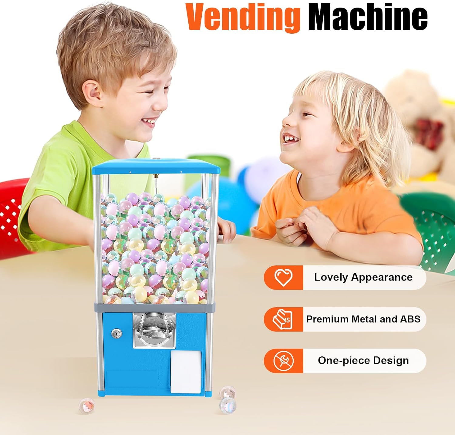 Capsule Vending Machine Toy Mini Vending Machine, Gumball Machine for Kids, Toys Vending Dispenser for Game Stores Retail Stores