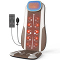 Back Massager with Heat, Full Body Massage Pad with Pillow Neck Support, Soft Plush Fabric Cover, Chair Massager with 3D Lumbar Truction and 8 Vibration Motors, Home Office Use
