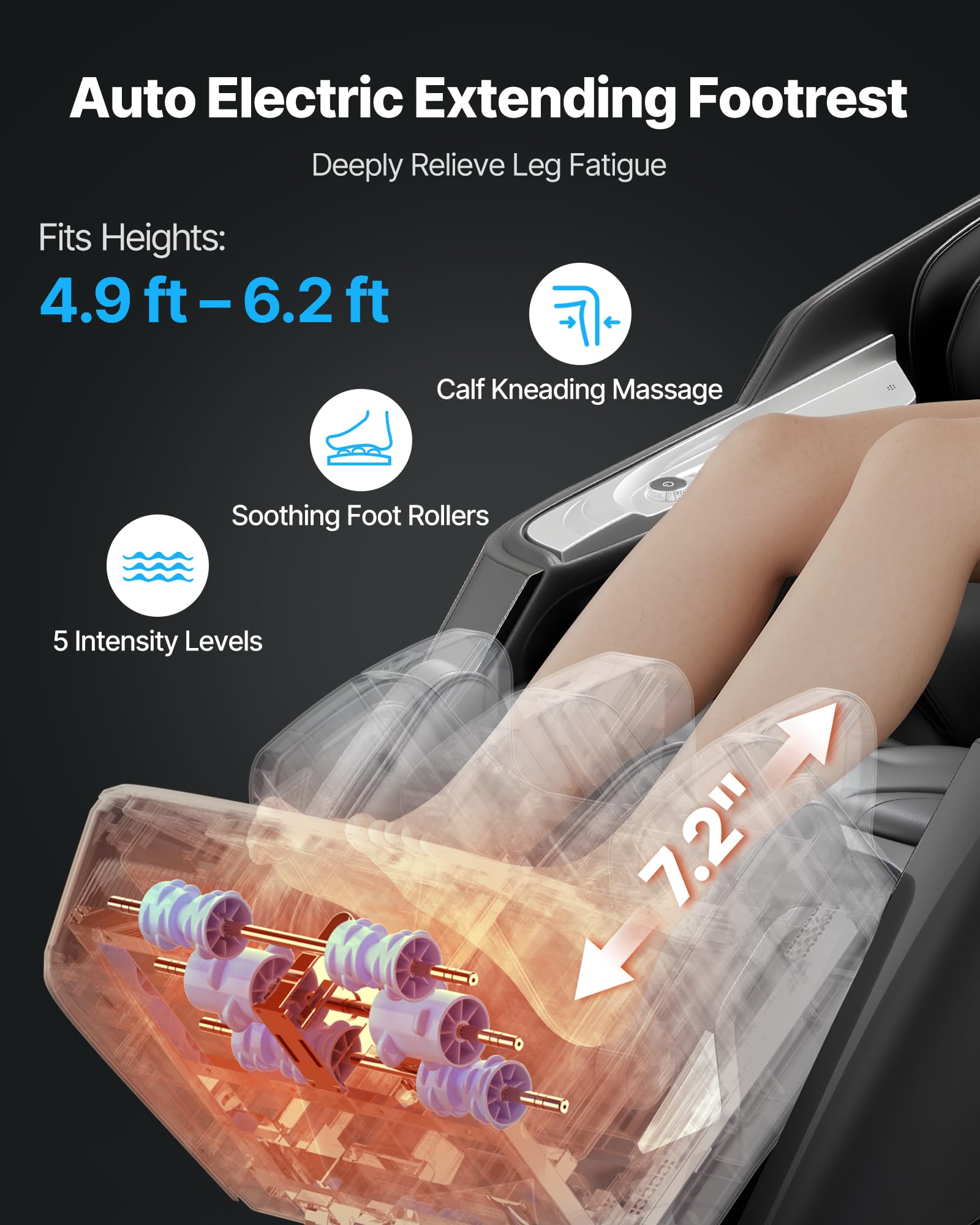 VEVOR Massage Chair - Full Body Zero Gravity Recliner with Multi Auto Modes, 3D Shiatsu, Heating, Bluetooth Speaker, Airbag, Foot Roller, and Touch Screen