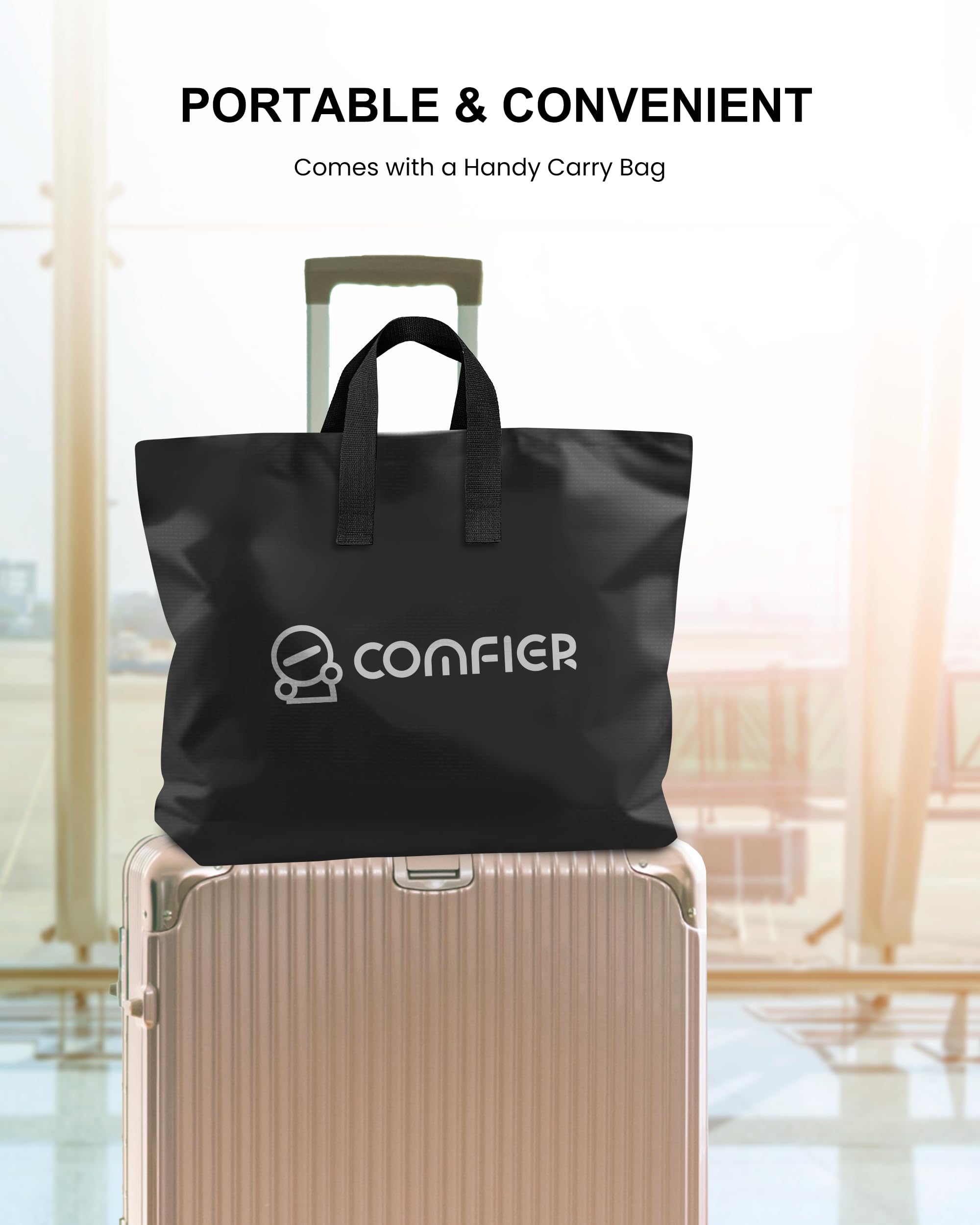COMFIER Back Massager with Heat,Massage Chair Pad,Massage Seat Cushion with Adjustable Lumbar Support,Back Massage for Pain Relief,Chair Massager for Recliner,Father‘s Day Gift for Dad