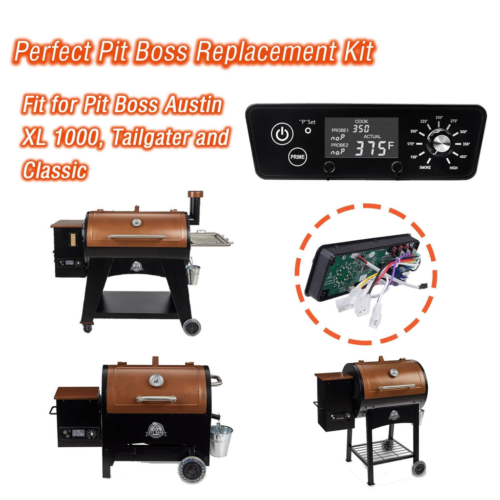 Digital W/LCD Display Control Board Thermostat Kit for Pit Boss Pellet Grill Smoker Austin XL, Replacement Parts Includes Meat Probes,Temp Sensor & Ignition Hot Rod