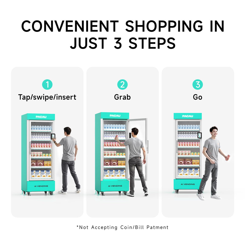Commercial Vending Machine for Sale, Refrigerated Vending Machine Snacks and Drinks Combo with Credit Card & NFC Payment, Vending Machine for Home or Office