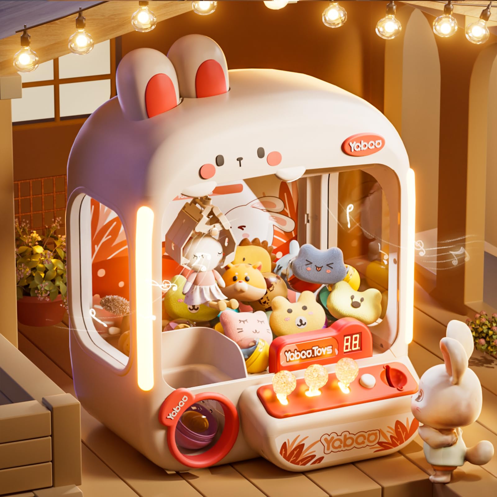 64 PCS Large Claw Machine for Kids Dinosaur,Vending Machine Toys for Boys 5 6 7 8 Year Old,Candy and Prize Electronic Dispenser Game Ages 5-7 6-8,Birthday Gift for 3 4 5 6 Year Old Boy Girl