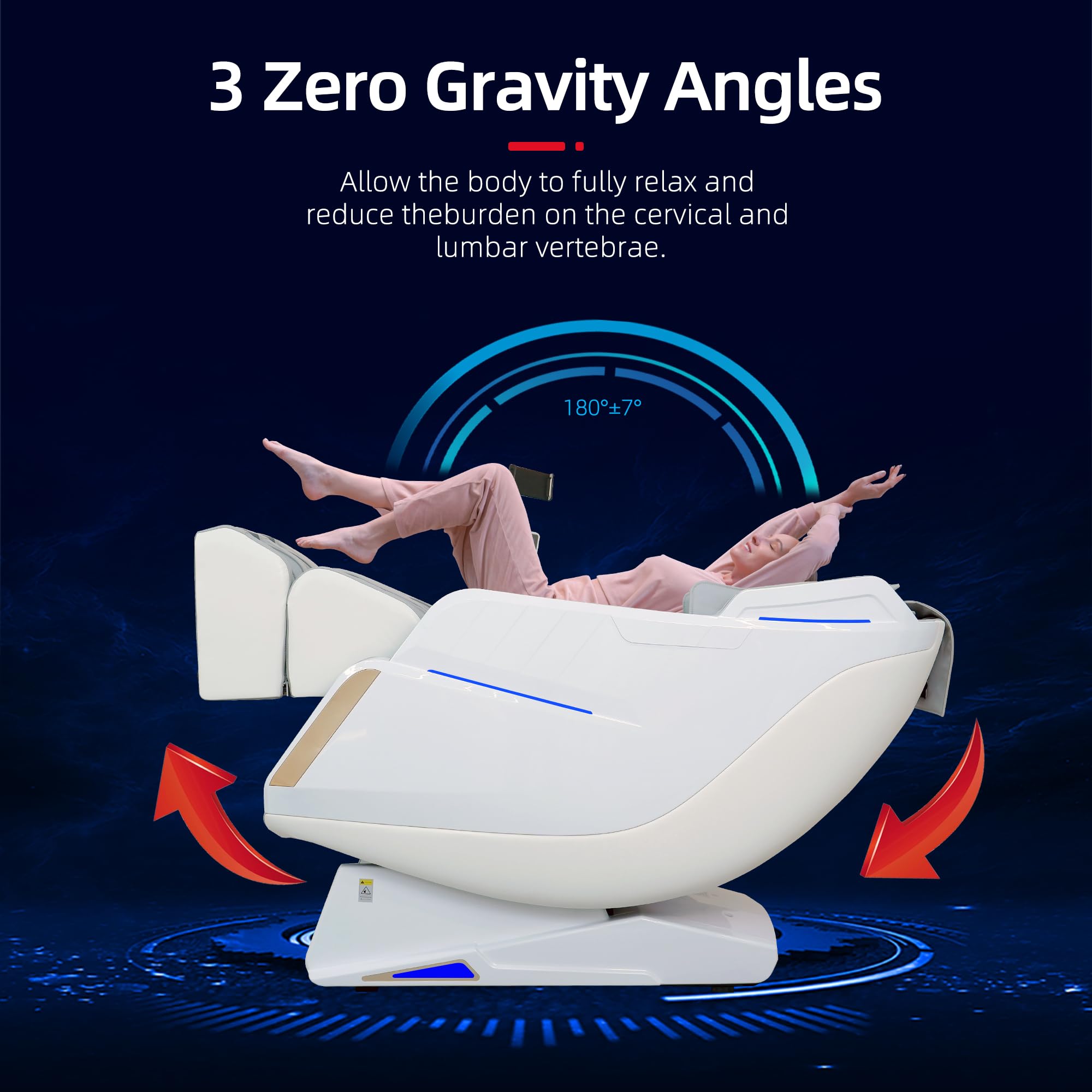 4D Massage Chairs Full Body Recliner with Heat Zero Gravity 57'' SL Track Shiatsu Massage Chair for Home Office with AI Voice, 7" Touch Screen, Wireless Charging,Neck & Shoulder Relief