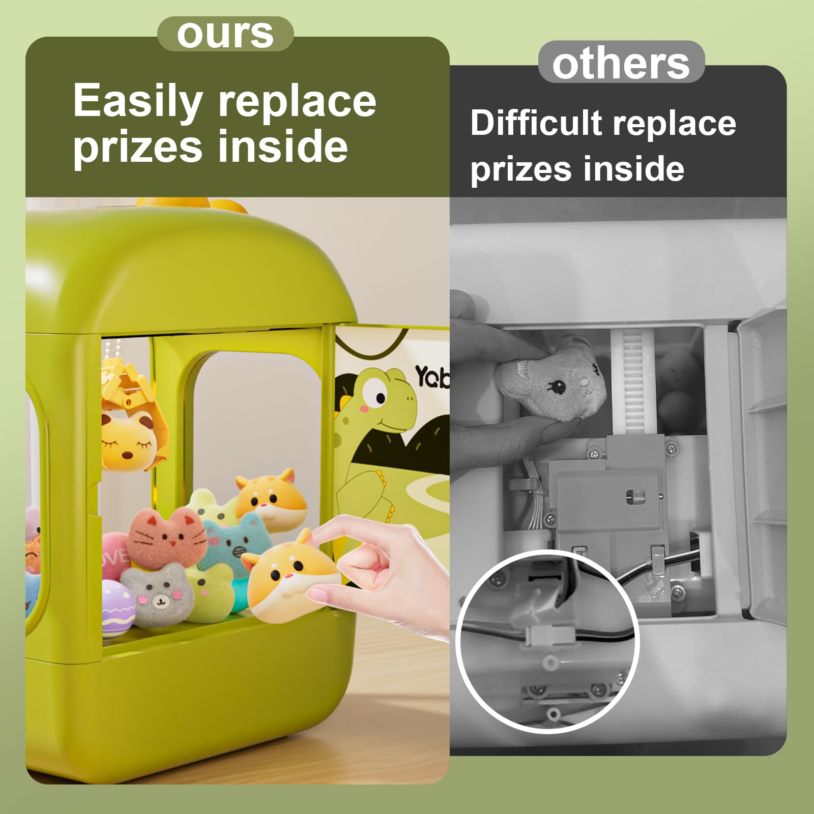 64 PCS Large Claw Machine for Kids Dinosaur,Vending Machine Toys for Boys 5 6 7 8 Year Old,Candy and Prize Electronic Dispenser Game Ages 5-7 6-8,Birthday Gift for 3 4 5 6 Year Old Boy Girl
