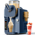 Slush Machine & Ice Cream Maker Machine 2-IN-1, 6 Modes for Smoothies, Milkshakes, Cocktails, Margarita, and Ice Cream, Double-Layer Tank, With Ice Cream Cone Holder, Self-Cleaning, For Home Use