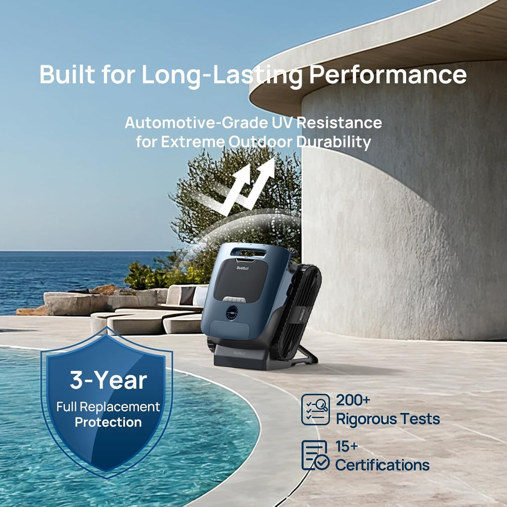 Beatbot Aquasense X Robotic Pool Cleaner with AstroRinse Cleaning Station — Hands-Free Cleaning, AI Vision, All-in-One Cleaning, Smart Navigation, Debris Detection, 23L Debris Bin, Voice Control