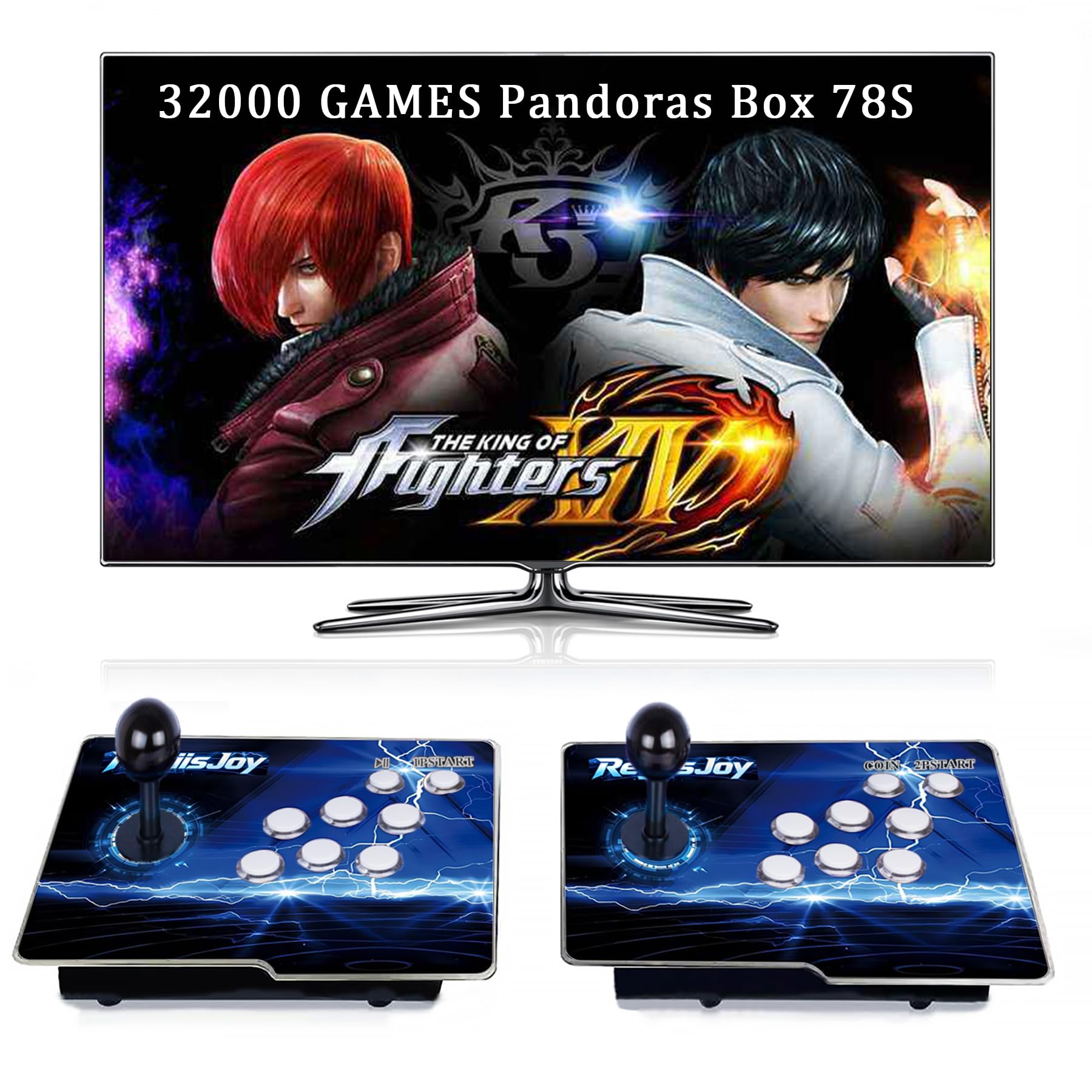 RegiisJoy 36800 in 1 Arcade Game Console Pandoras W88 Pro WiFi Function Game Machine for PC & Projector & TV, 2-4 Players, 1280X720, 3D Games, Search/Hide/Save/Load/Pause Games, Favorite List