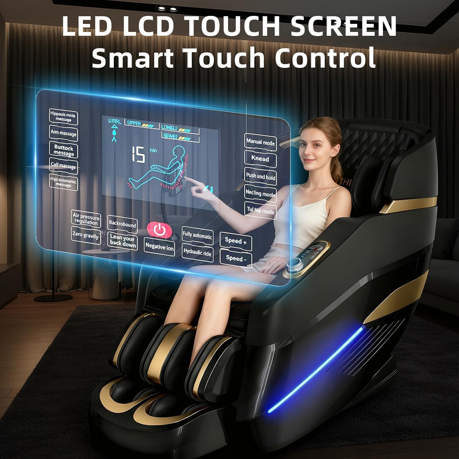 2026 Upgrade Massage Chair sleeping pod Full Body,Zero Gravity 3D SL-Track Shiatsu Massage Recliner Chair Built-in Heat System Airbag Massage with Body Scan, Deep Yoga Stretch, Foot And Back massage