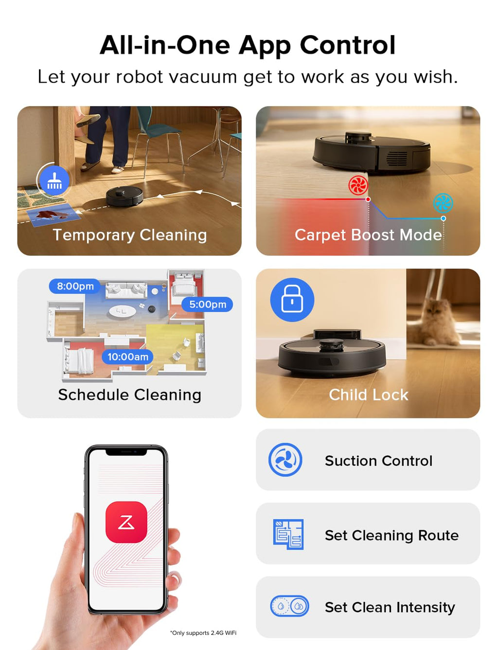 roborock Q10 S5+ Robot Vacuum and Mop, 10,000Pa Suction, Upgraded from Q8 max+, 70 Days Self-Emptying, Obstacle Avoidance, Sonic Mopping, Dual Anti-Tangle Design, Auto Mop Lifting, Black