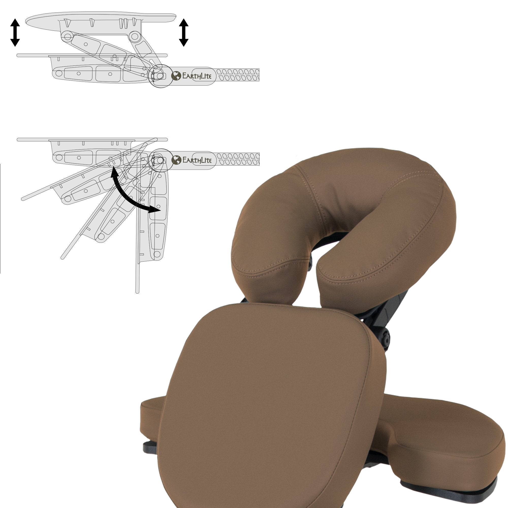 EARTHLITE Portable Massage Chair AVILA II - Premium Folding Spa/Massage/Tattoo Chair incl. Rolling Carry Case