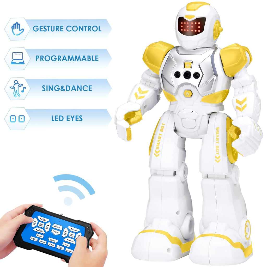 KingsDragon Robots Toy for Kids, RC Gesture Sensing Toy, Interactive Walking Singing Dancing Robot Birthday Presents for Boys Girls Age 6 7 8 9 Years Old