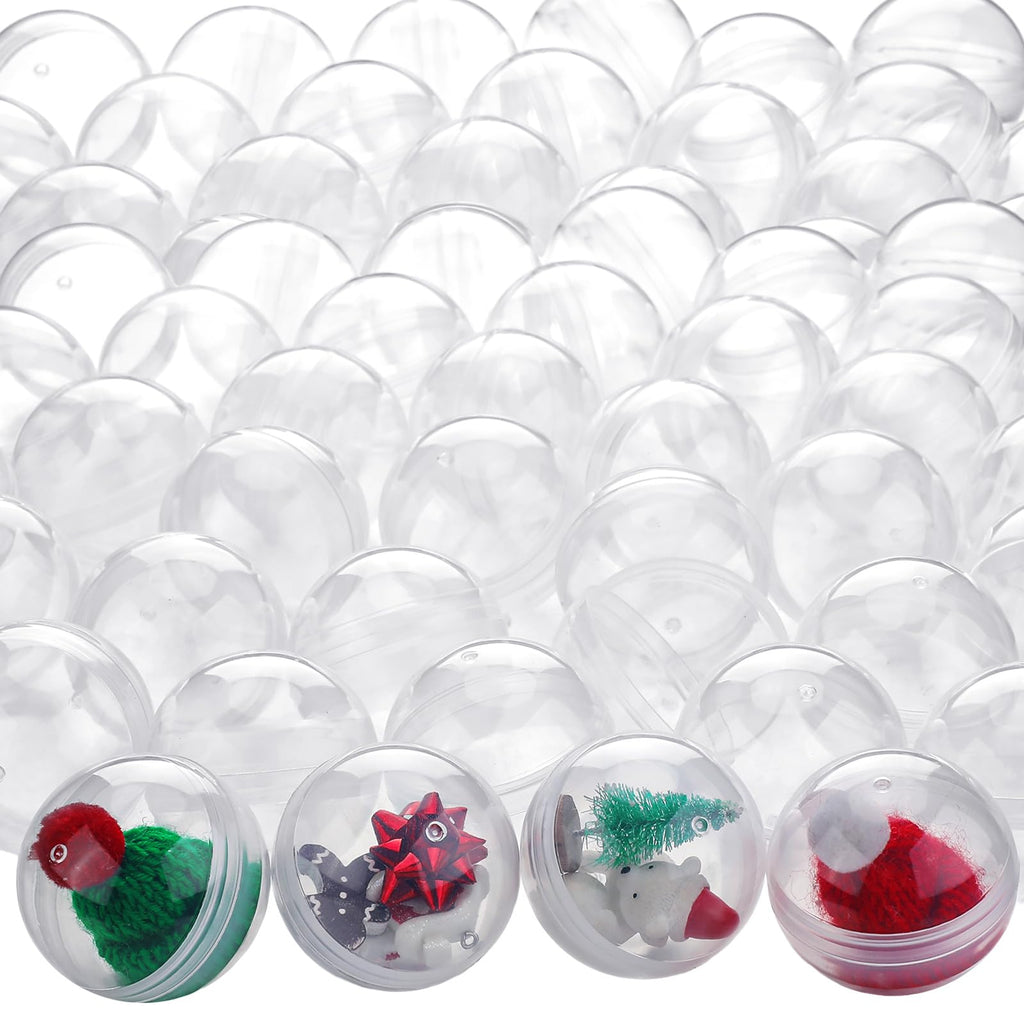 Sosation 150 Pcs 1.77 Inch Gumball Vending Machine Capsules Empty Round Plastic Containers for Prizes Party Favors (Stylish Color)