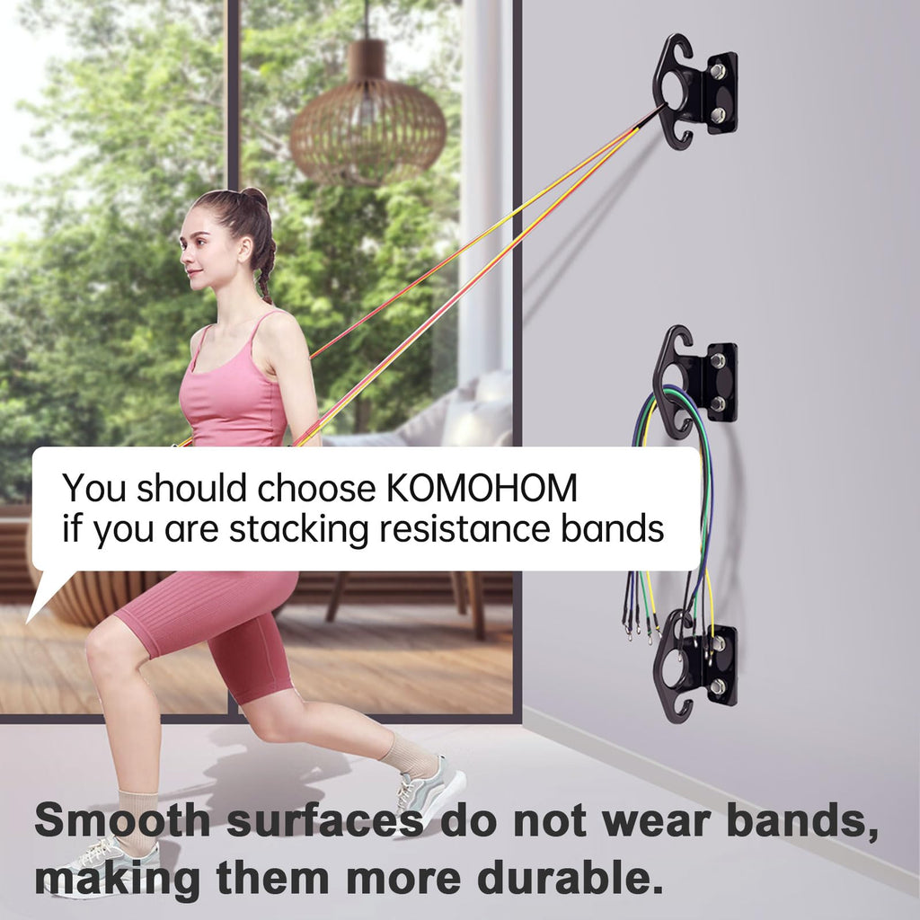 Resistance Band Wall Anchors, Wall Mounted Modular Hooking Platform, Workout Wall Mount Anchor, Training Anchor Mounted Hook Exercise Station for Home Gym Workouts,Yoga,Fitness,Strength Training