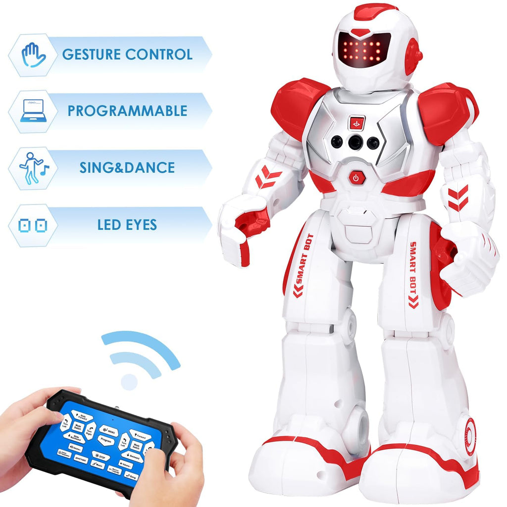 KingsDragon Robots Toy for Kids, RC Gesture Sensing Toy, Interactive Walking Singing Dancing Robot Birthday Presents for Boys Girls Age 6 7 8 9 Years Old
