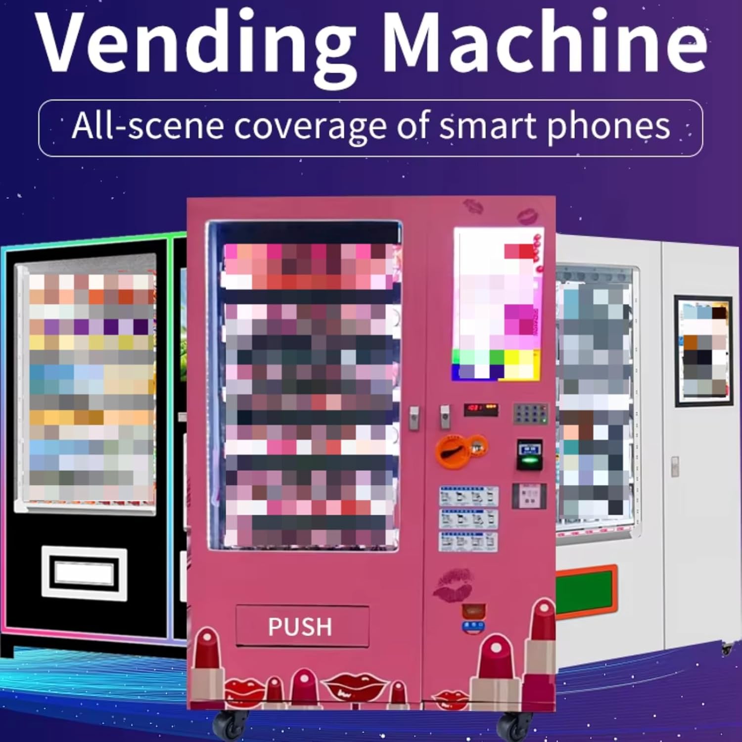 55" Touch Screen Vending Machine for Milk & Coffee - Automatic Equipment with Temperature Control & Card Reader, Ideal for Commercial Use in Hotels & Schools
