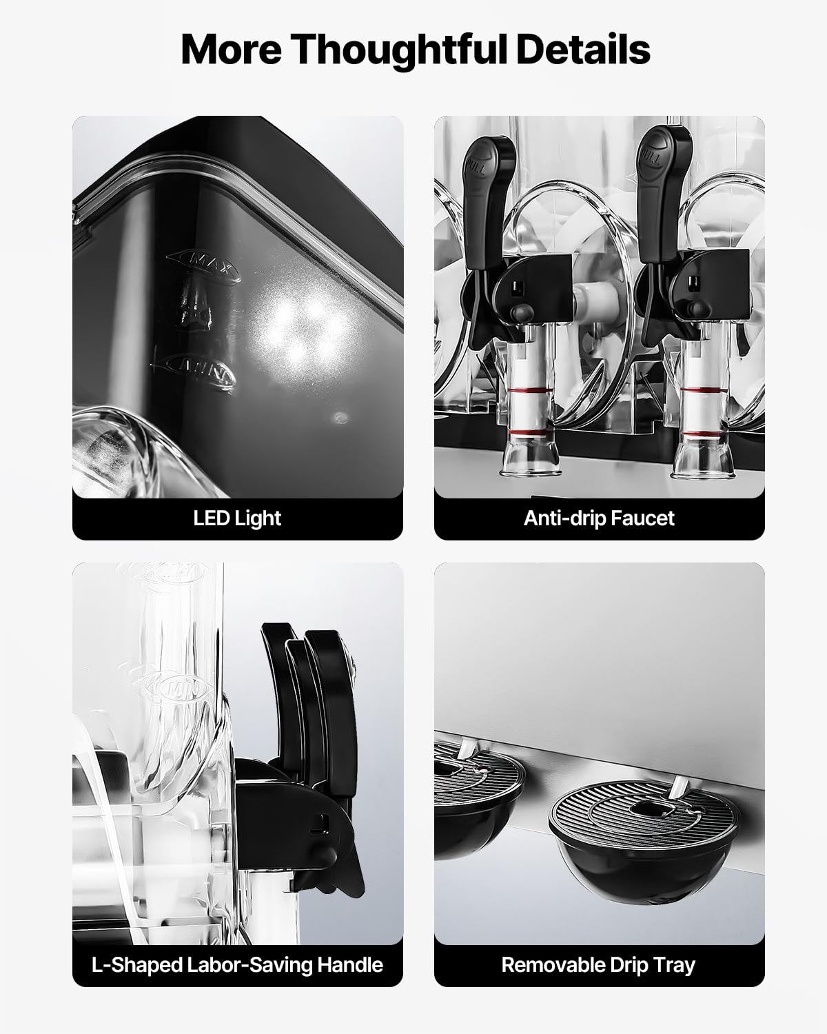 VEVOR Slushie Machine, 15L Single Tank Commercial Margarita Machine, 60 Cups Stainless Steel Margarita Smoothie Frozen Drink Machine, Slushy Machine for Home Party Restaurants Cafe Bars