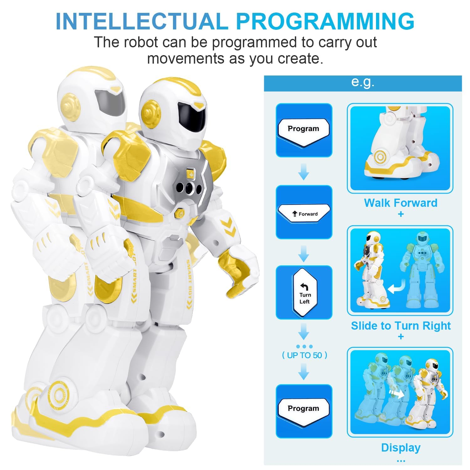 KingsDragon Robots Toy for Kids, RC Gesture Sensing Toy, Interactive Walking Singing Dancing Robot Birthday Presents for Boys Girls Age 6 7 8 9 Years Old