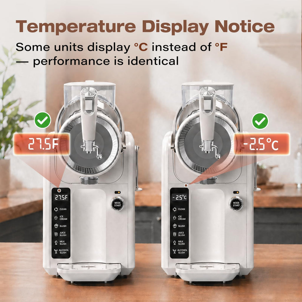 SYINTAO Slushie Machine No Ice Needed, 2-in-1 Frozen Drink & Soft Serve Ice Cream Maker, Self-Chilling Slushy Maker with 5 Presets, LED Display & Auto Clean for Home & Party (Black)