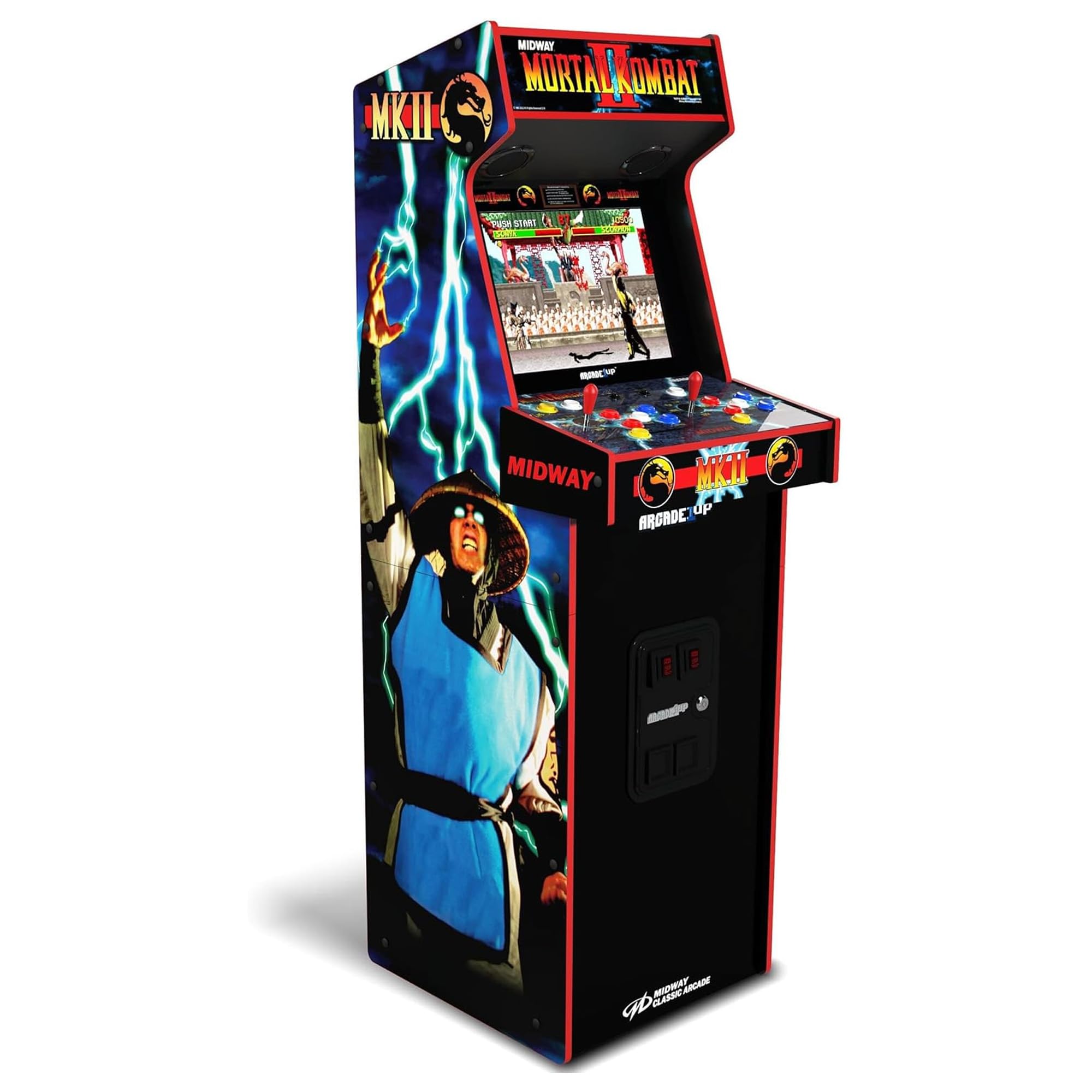 ARCADE1UP Rampage/Joust Deluxe Arcade Machine, Includes 14 Classic Midway Games with WiFi Leaderboards, Light-Up Marquee & Redesigned Cabinet