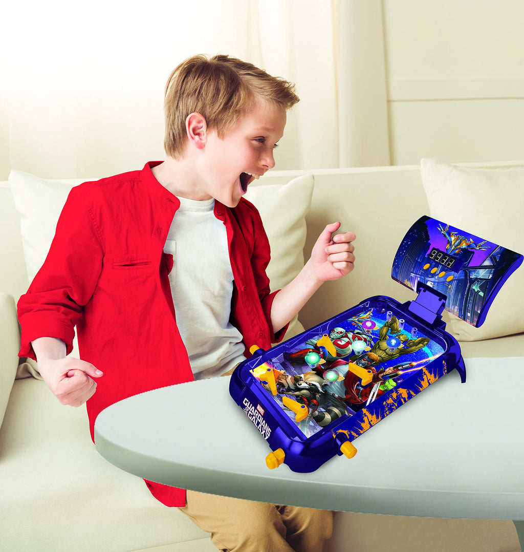 LEXiBOOK Marvel Spider-Man, Table Electronic Pinball, Action and Reflex Game for Children and familiy, LCD Screen, Light and Sound Effects, Blue/red, JG610SP